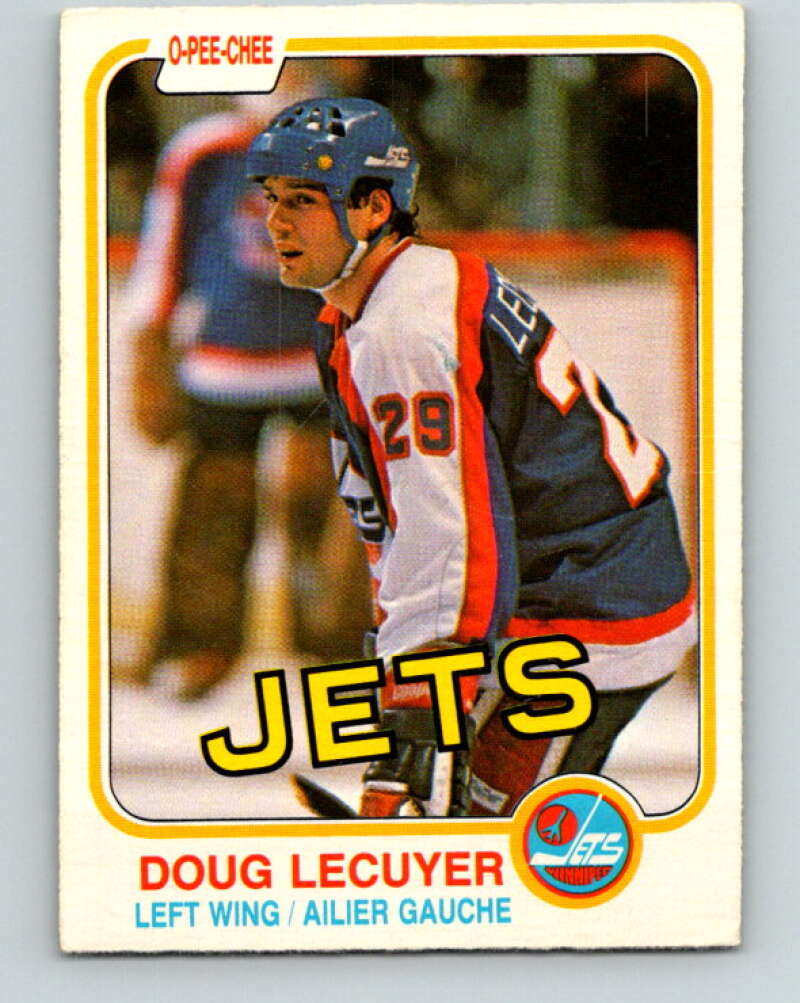 1981-82 O-Pee-Chee #367 Doug Lecuyer  RC Rookie Winnipeg Jets  V32092