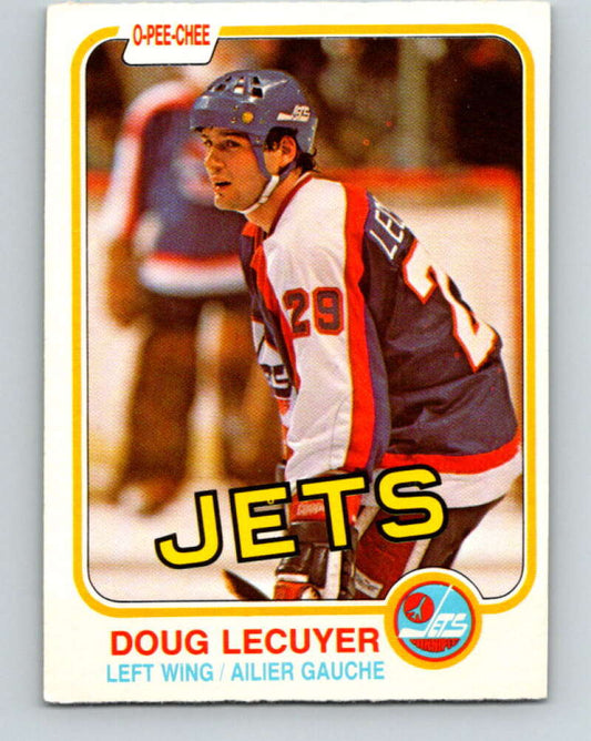 1981-82 O-Pee-Chee #367 Doug Lecuyer  RC Rookie Winnipeg Jets  V32093