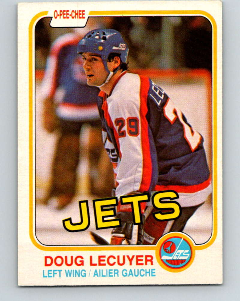 1981-82 O-Pee-Chee #367 Doug Lecuyer  RC Rookie Winnipeg Jets  V32094