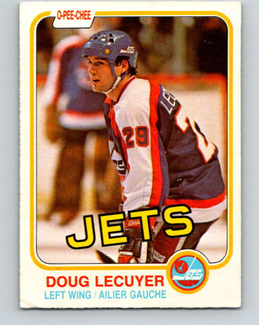 1981-82 O-Pee-Chee #367 Doug Lecuyer  RC Rookie Winnipeg Jets  V32095