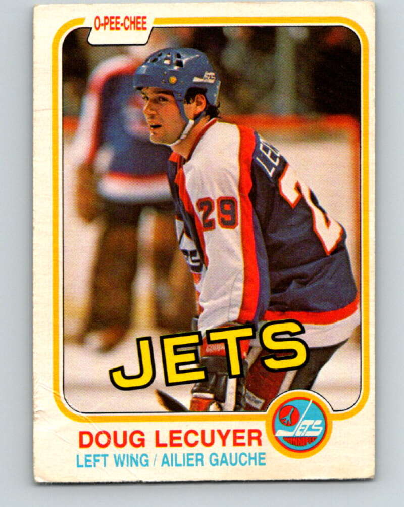 1981-82 O-Pee-Chee #367 Doug Lecuyer  RC Rookie Winnipeg Jets  V32096