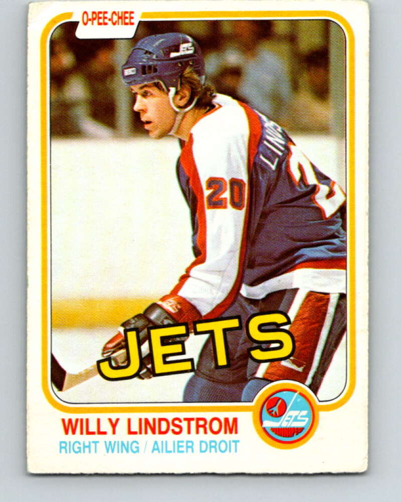 1981-82 O-Pee-Chee #368 Willy Lindstrom  Winnipeg Jets  V32097