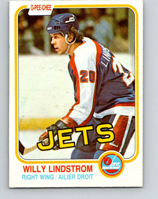 1981-82 O-Pee-Chee #368 Willy Lindstrom  Winnipeg Jets  V32099