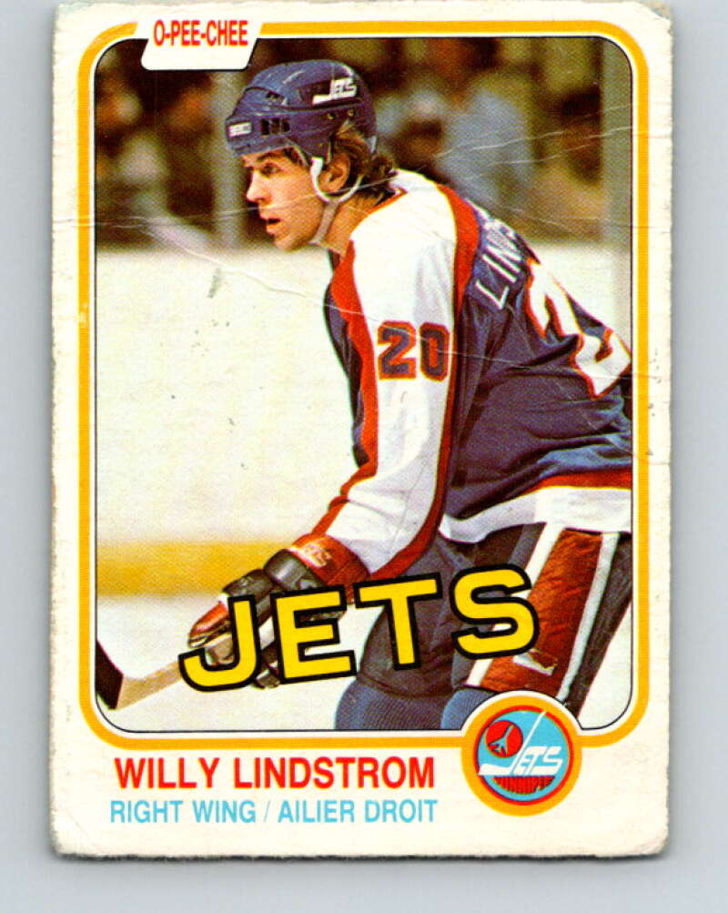 1981-82 O-Pee-Chee #368 Willy Lindstrom  Winnipeg Jets  V32101