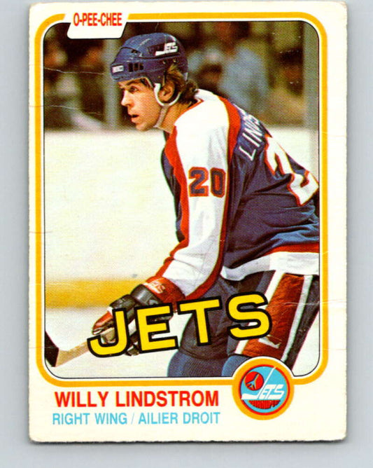 1981-82 O-Pee-Chee #368 Willy Lindstrom  Winnipeg Jets  V32103