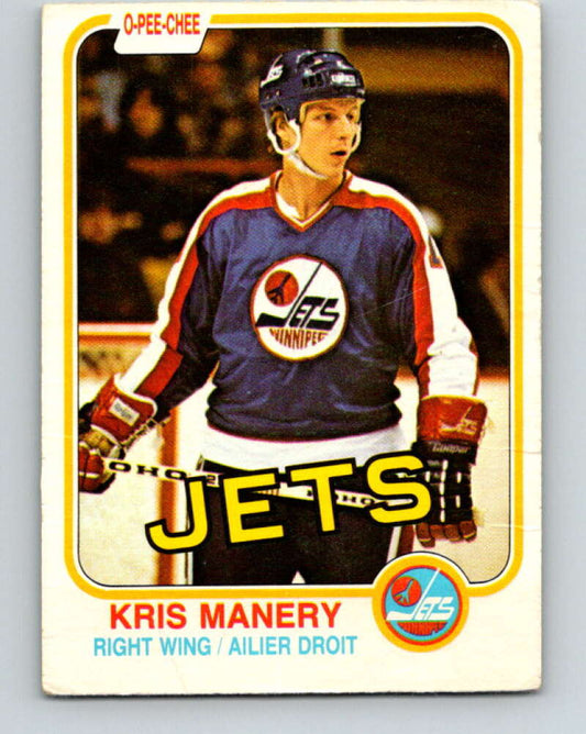 1981-82 O-Pee-Chee #371 Kris Manery  Winnipeg Jets  V32119