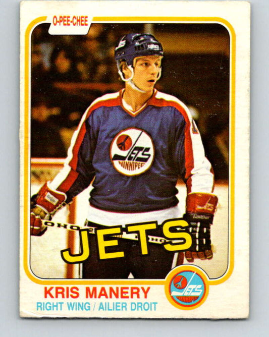 1981-82 O-Pee-Chee #371 Kris Manery  Winnipeg Jets  V32121