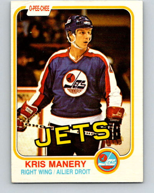 1981-82 O-Pee-Chee #371 Kris Manery  Winnipeg Jets  V32122