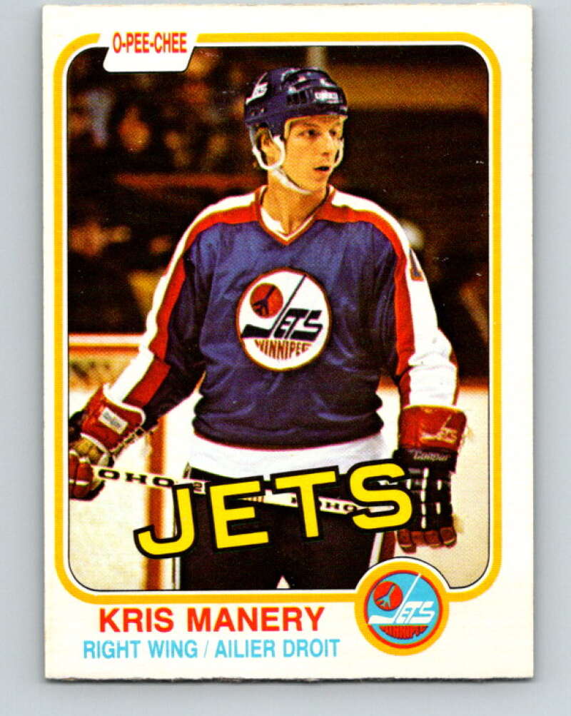 1981-82 O-Pee-Chee #371 Kris Manery  Winnipeg Jets  V32123