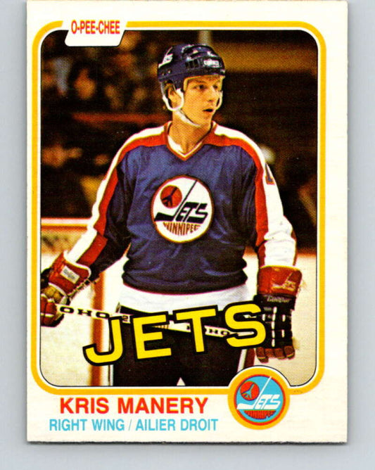 1981-82 O-Pee-Chee #371 Kris Manery  Winnipeg Jets  V32124