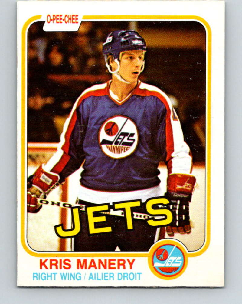 1981-82 O-Pee-Chee #371 Kris Manery  Winnipeg Jets  V32125