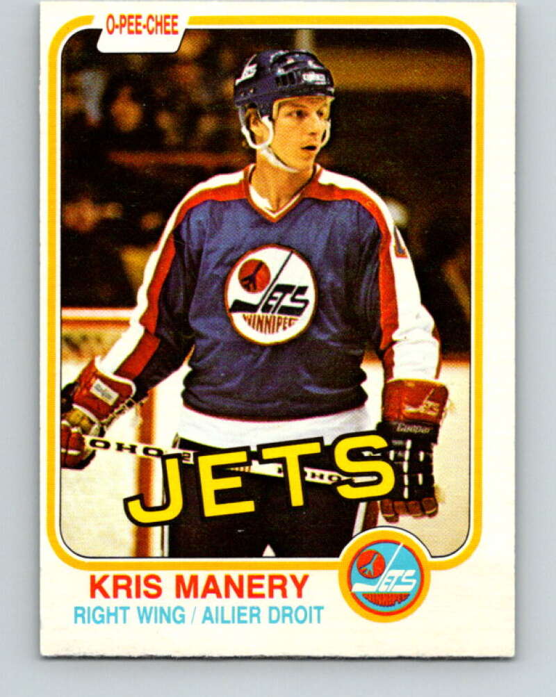 1981-82 O-Pee-Chee #371 Kris Manery  Winnipeg Jets  V32126