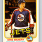 1981-82 O-Pee-Chee #371 Kris Manery  Winnipeg Jets  V32127