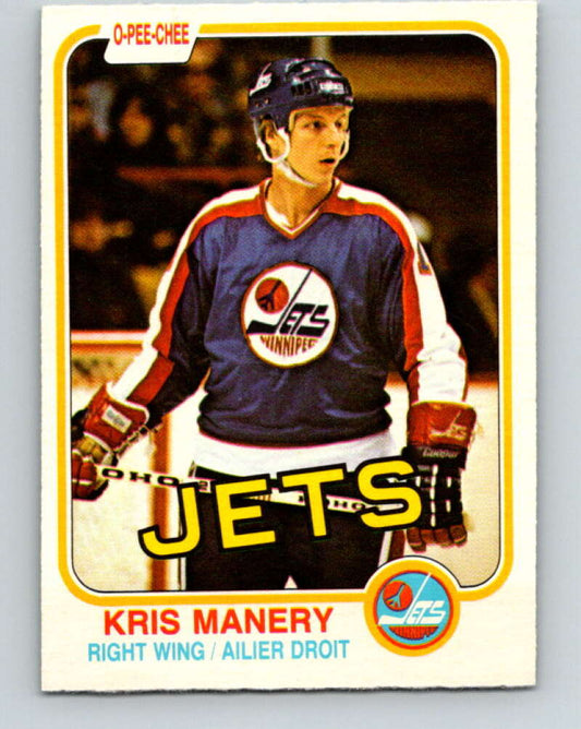 1981-82 O-Pee-Chee #371 Kris Manery  Winnipeg Jets  V32127