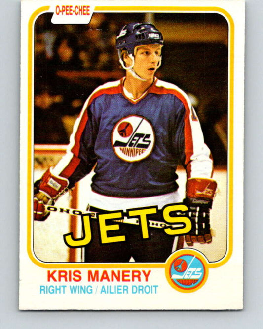 1981-82 O-Pee-Chee #371 Kris Manery  Winnipeg Jets  V32128