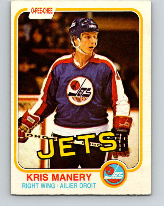 1981-82 O-Pee-Chee #371 Kris Manery  Winnipeg Jets  V32129
