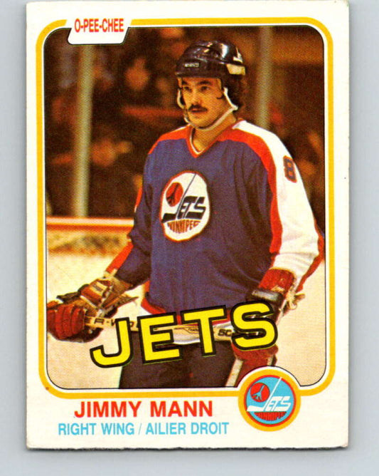 1981-82 O-Pee-Chee #372 Jimmy Mann  Winnipeg Jets  V32132