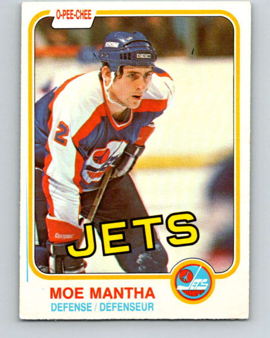 1981-82 O-Pee-Chee #373 Moe Mantha  RC Rookie Winnipeg Jets  V32140