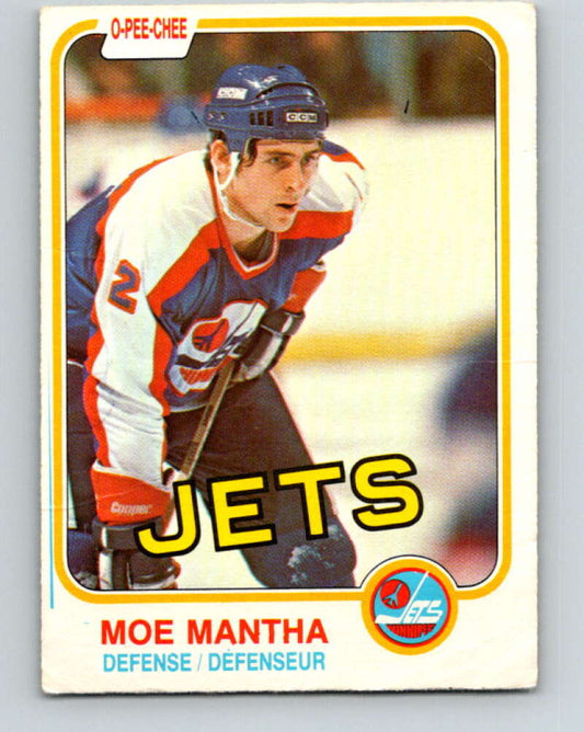 1981-82 O-Pee-Chee #373 Moe Mantha  RC Rookie Winnipeg Jets  V32141