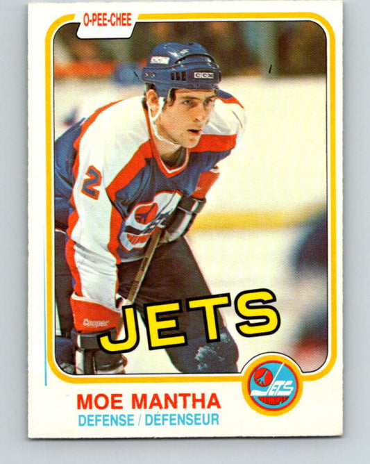 1981-82 O-Pee-Chee #373 Moe Mantha  RC Rookie Winnipeg Jets  V32143