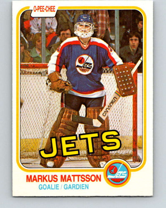 1981-82 O-Pee-Chee #374 Markus Mattsson  Winnipeg Jets  V32145