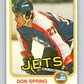 1981-82 O-Pee-Chee #375 Don Spring  RC Rookie Winnipeg Jets  V32154