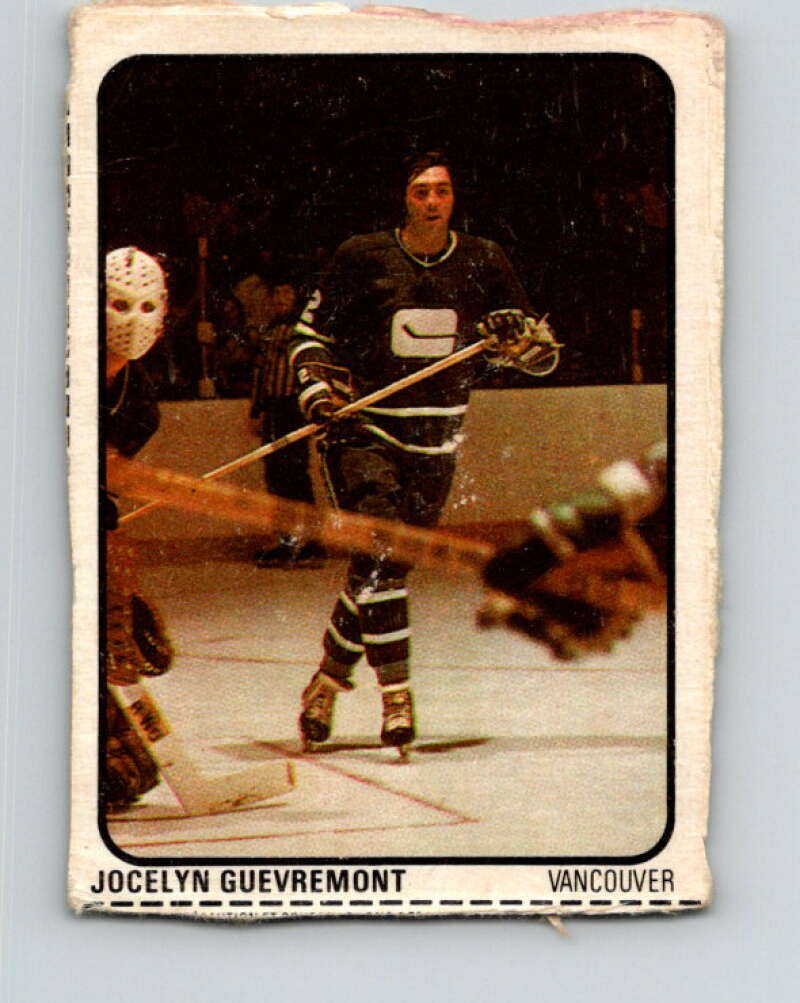 1974-75 Lipton Soup #48 Jocelyn Guevremont  Vancouver Canucks  V32288