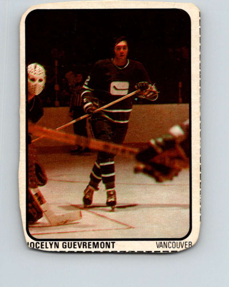 1974-75 Lipton Soup #48 Jocelyn Guevremont  Vancouver Canucks  V32289