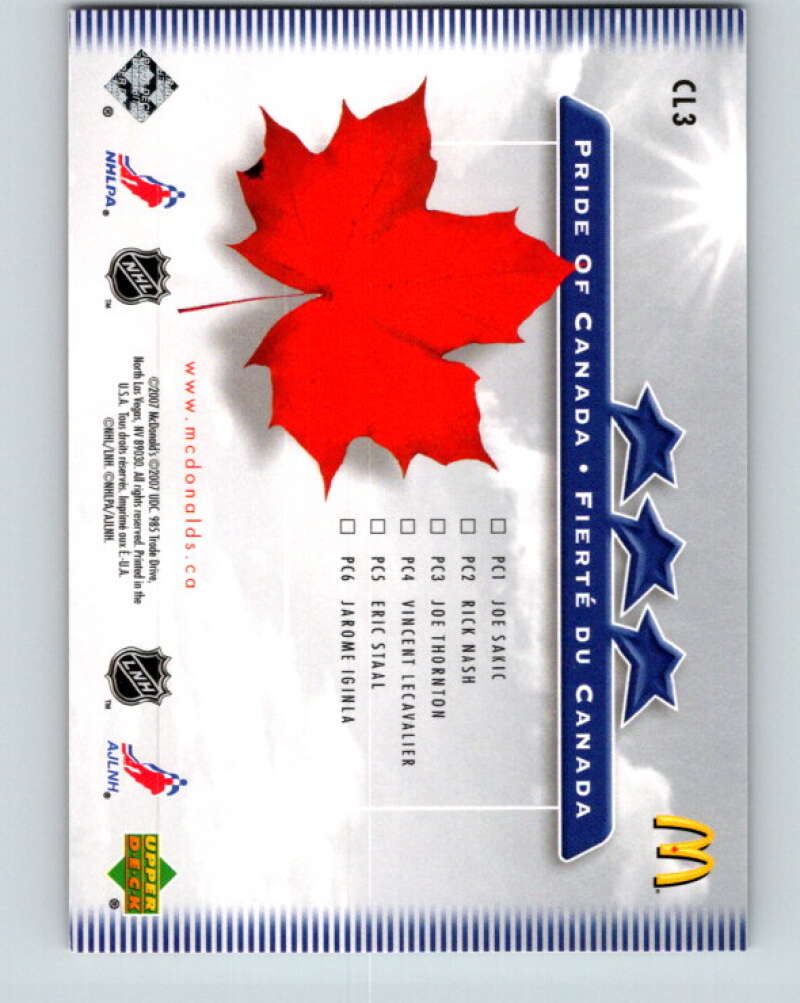 2007-08 Upper Deck McDonald's Checklists #CL3 Heatley/ Spezza/ Emery