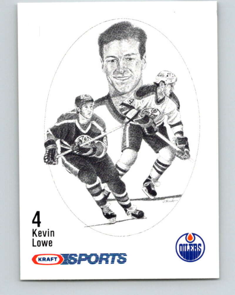 1986-87 NHL Kraft Drawings Kevin Lowe Oilers  V32409