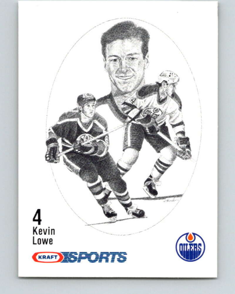 1986-87 NHL Kraft Drawings Kevin Lowe Oilers  V32410