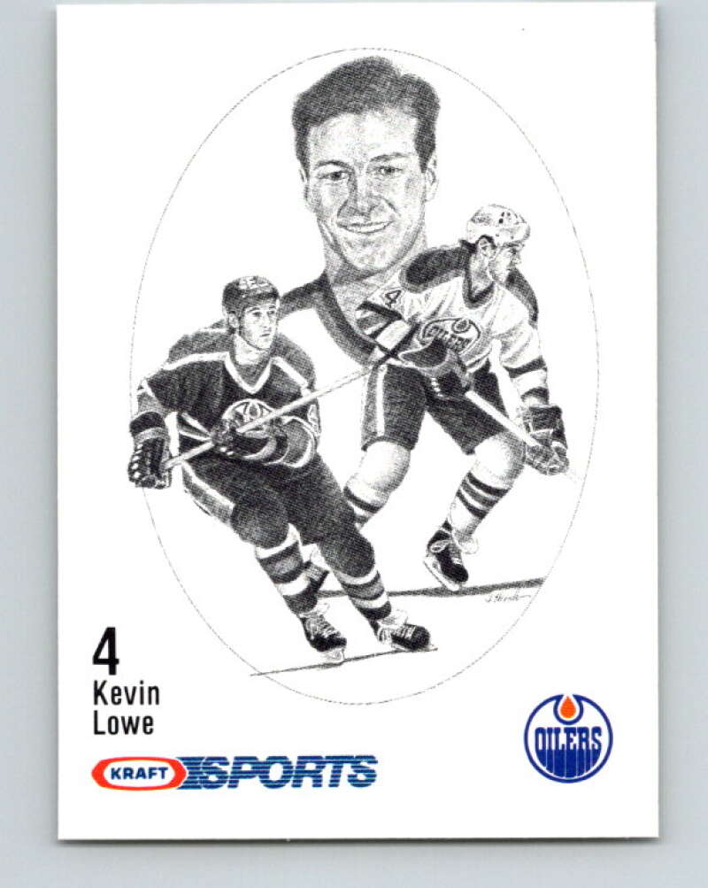 1986-87 NHL Kraft Drawings Kevin Lowe Oilers  V32412