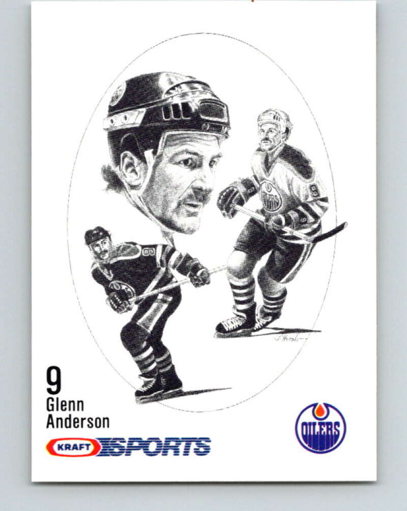 1986-87 NHL Kraft Drawings Glenn Anderson Oilers  V32417