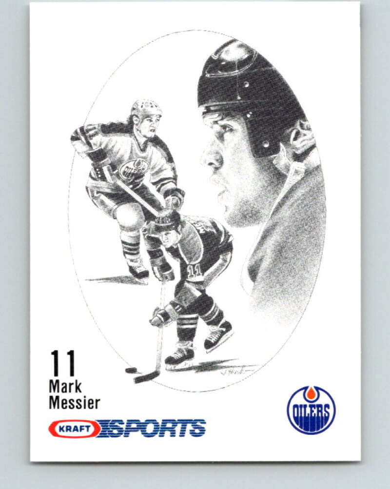 1986-87 NHL Kraft Drawings Mark Messier Oilers  V32419
