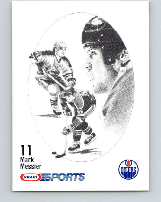 1986-87 NHL Kraft Drawings Mark Messier Oilers  V32419