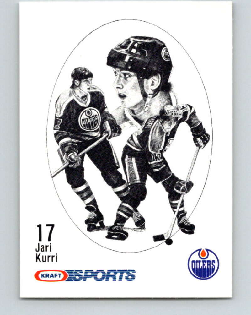 1986-87 NHL Kraft Drawings Jari Kurri Oilers  V32421