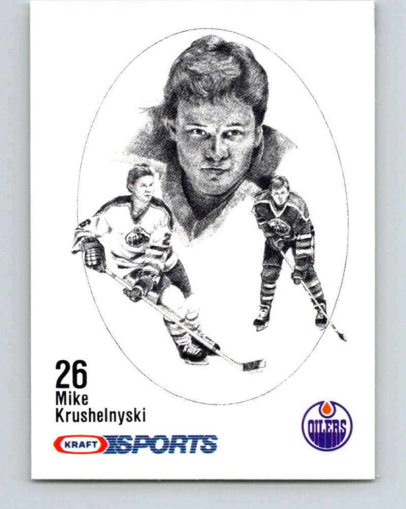 1986-87 NHL Kraft Drawings Mark Krushelnyski Oilers  V32425