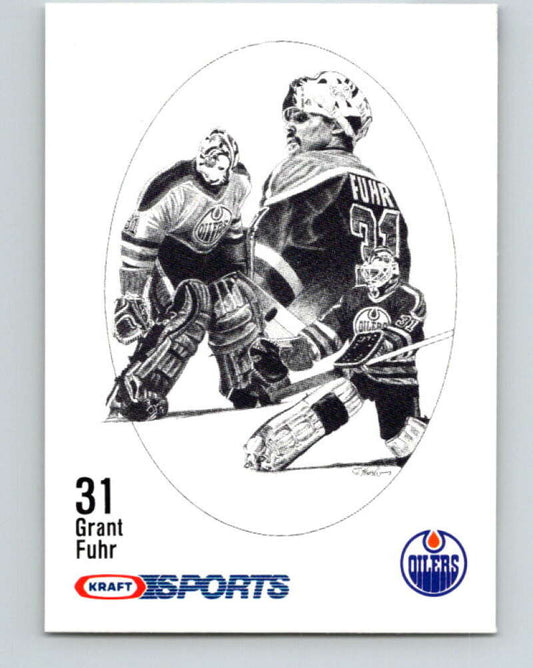 1986-87 NHL Kraft Drawings Grant Fuhr Oilers V32427