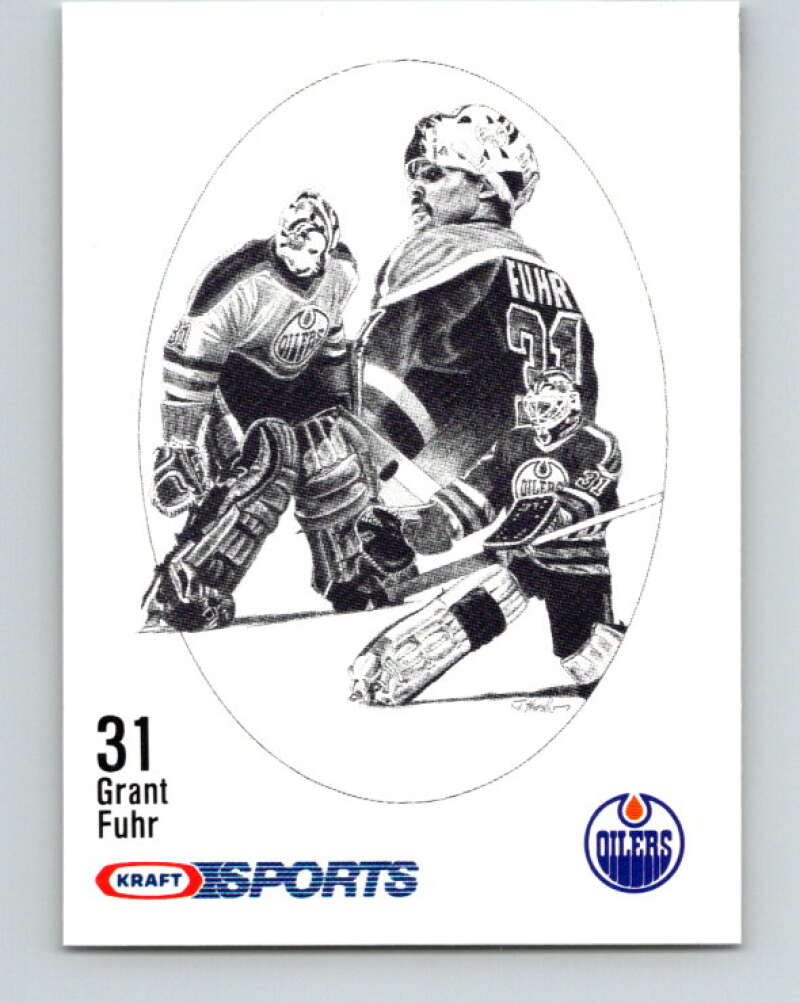 1986-87 NHL Kraft Drawings Grant Fuhr Oilers V32430