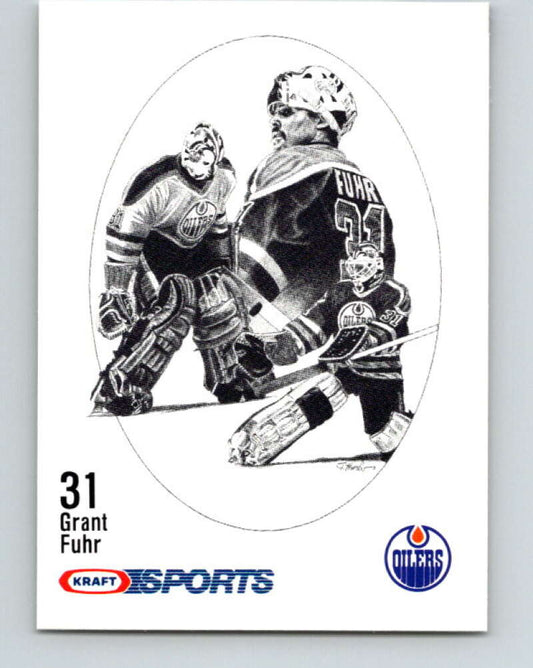1986-87 NHL Kraft Drawings Grant Fuhr Oilers V32431