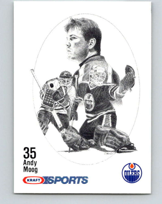 1986-87 NHL Kraft Drawings Andy Moog Oilers  V32433