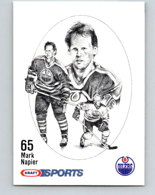 1986-87 NHL Kraft Drawings Mark Napier Oilers V32436