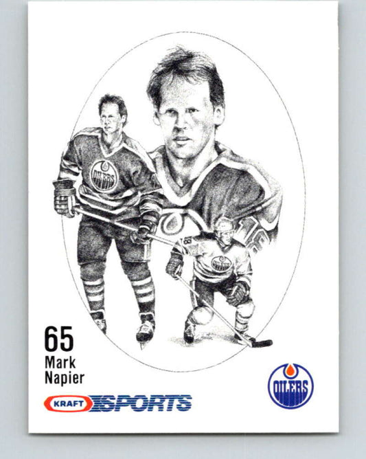 1986-87 NHL Kraft Drawings Mark Napier Oilers V32437