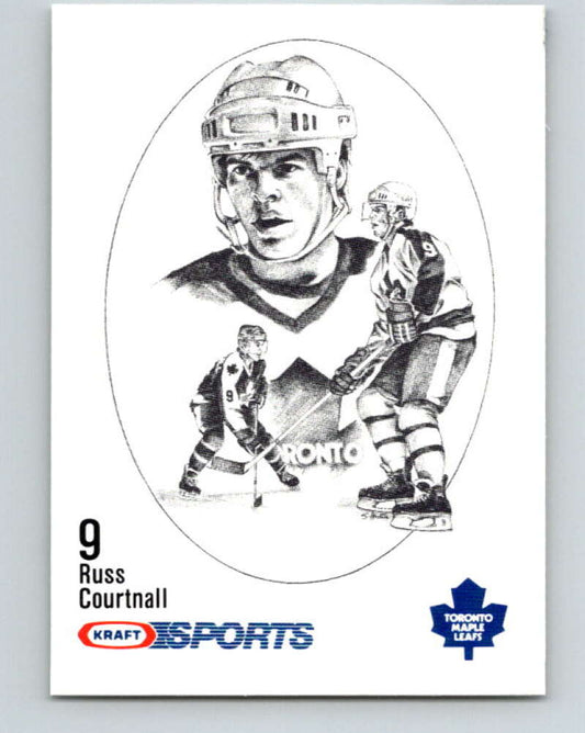 1986-87 NHL Kraft Drawings Russ Cortnall Maple Leafs  V32444