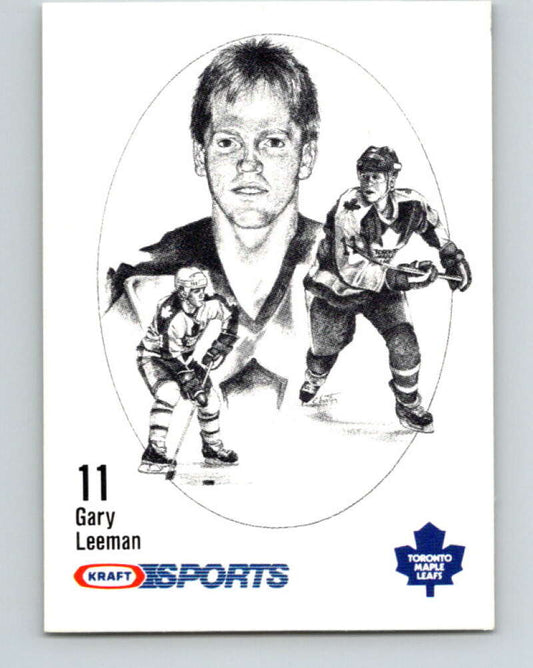 1986-87 NHL Kraft Drawings Garry Leeman Maple Leafs  V32445