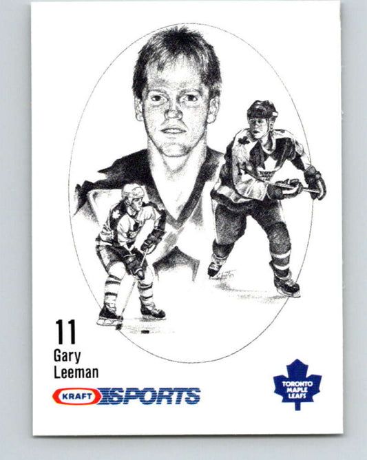 1986-87 NHL Kraft Drawings Garry Leeman Maple Leafs  V32447