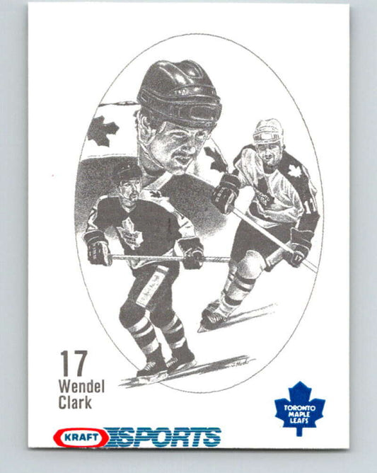 1986-87 NHL Kraft Drawings Wendel Clark Maple Leafs V32448