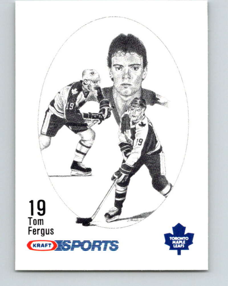 1986-87 NHL Kraft Drawings Tom Fergus Maple Leafs  V32452