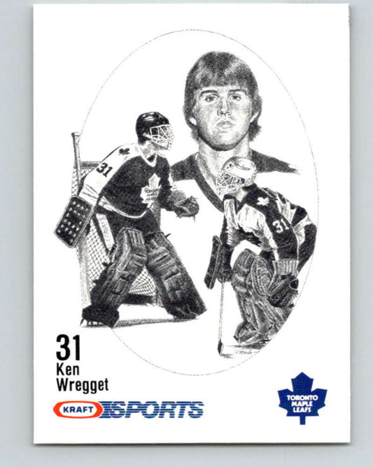 1986-87 NHL Kraft Drawings Ken Wreggett Maple Leafs  V32461