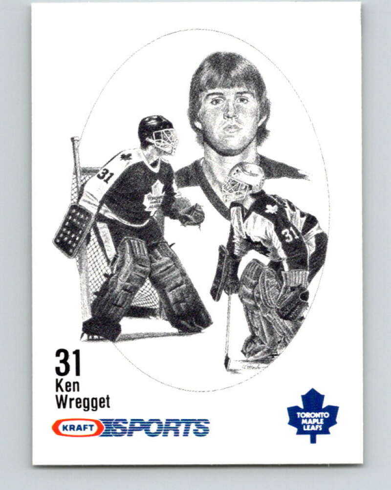 1986-87 NHL Kraft Drawings Ken Wreggett Maple Leafs  V32462